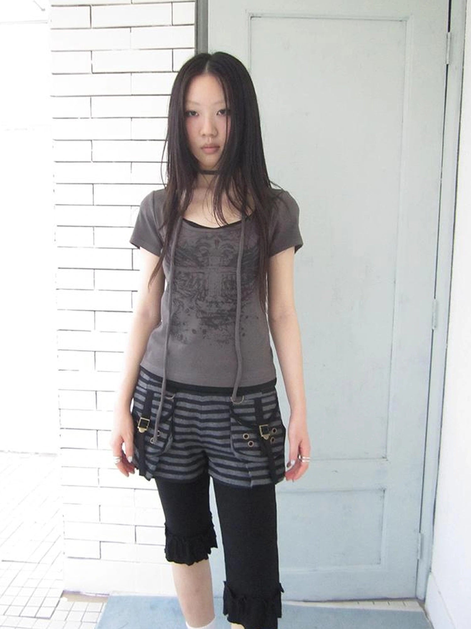 Summer Elastic Waist Ruffled Hem Slimming Shorts