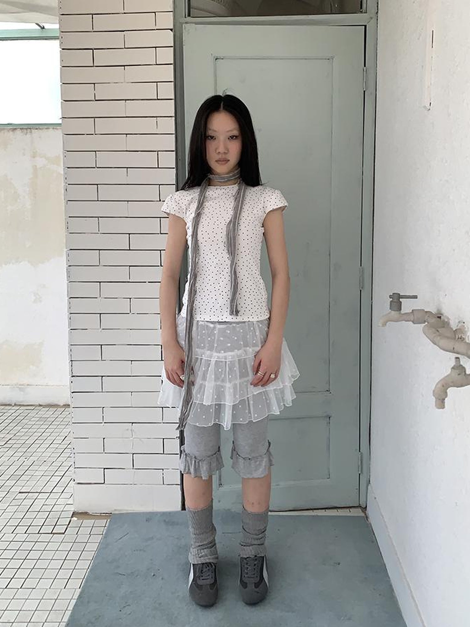 ang project Summer Elastic Waist Ruffled Hem Slimming Shorts