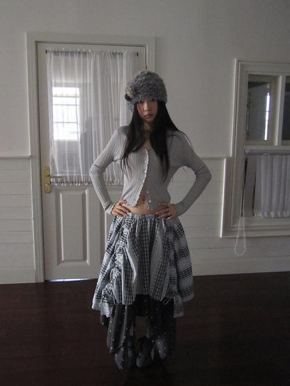 ang project Summer Lightweight Lace Trim V-Neck Knit Cardigan
