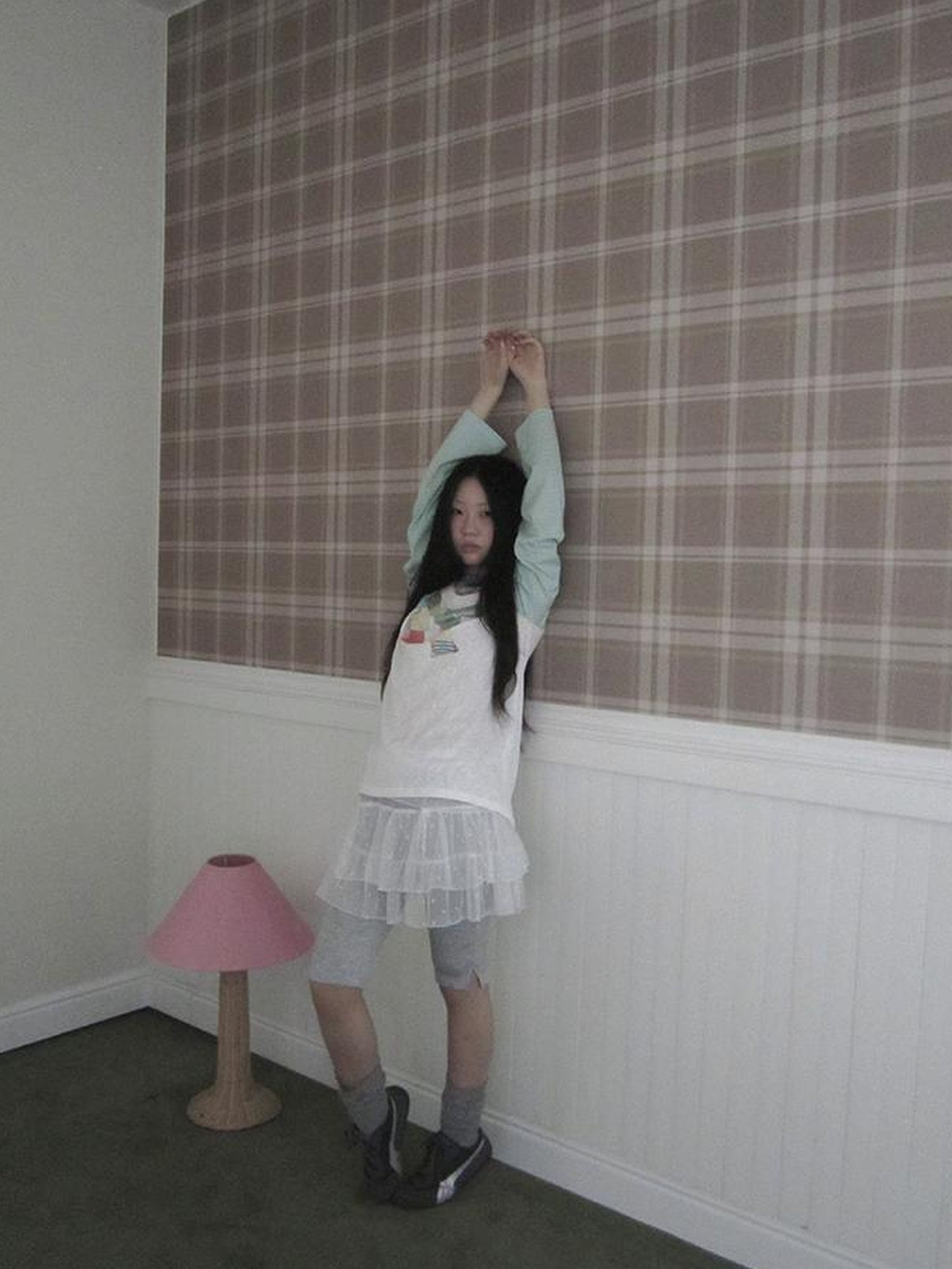 Updateang project Summer Loose Butterfly Print Striped Raglan Tee