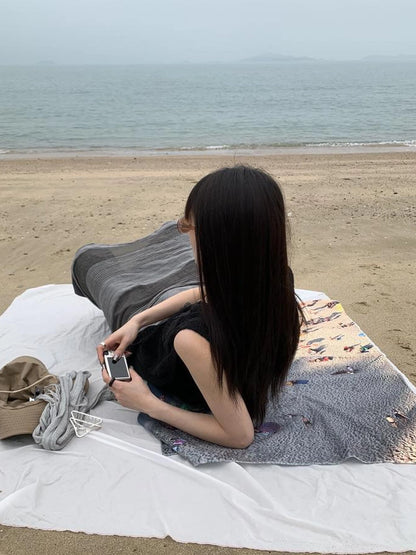 Summer Stripe Layered Slip Skirt