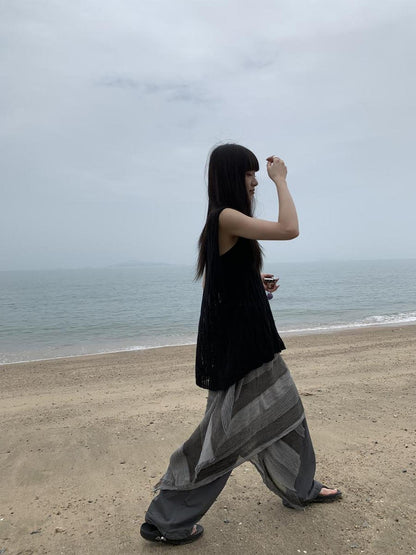 ang project Summer Stripe Layered Slip Skirt