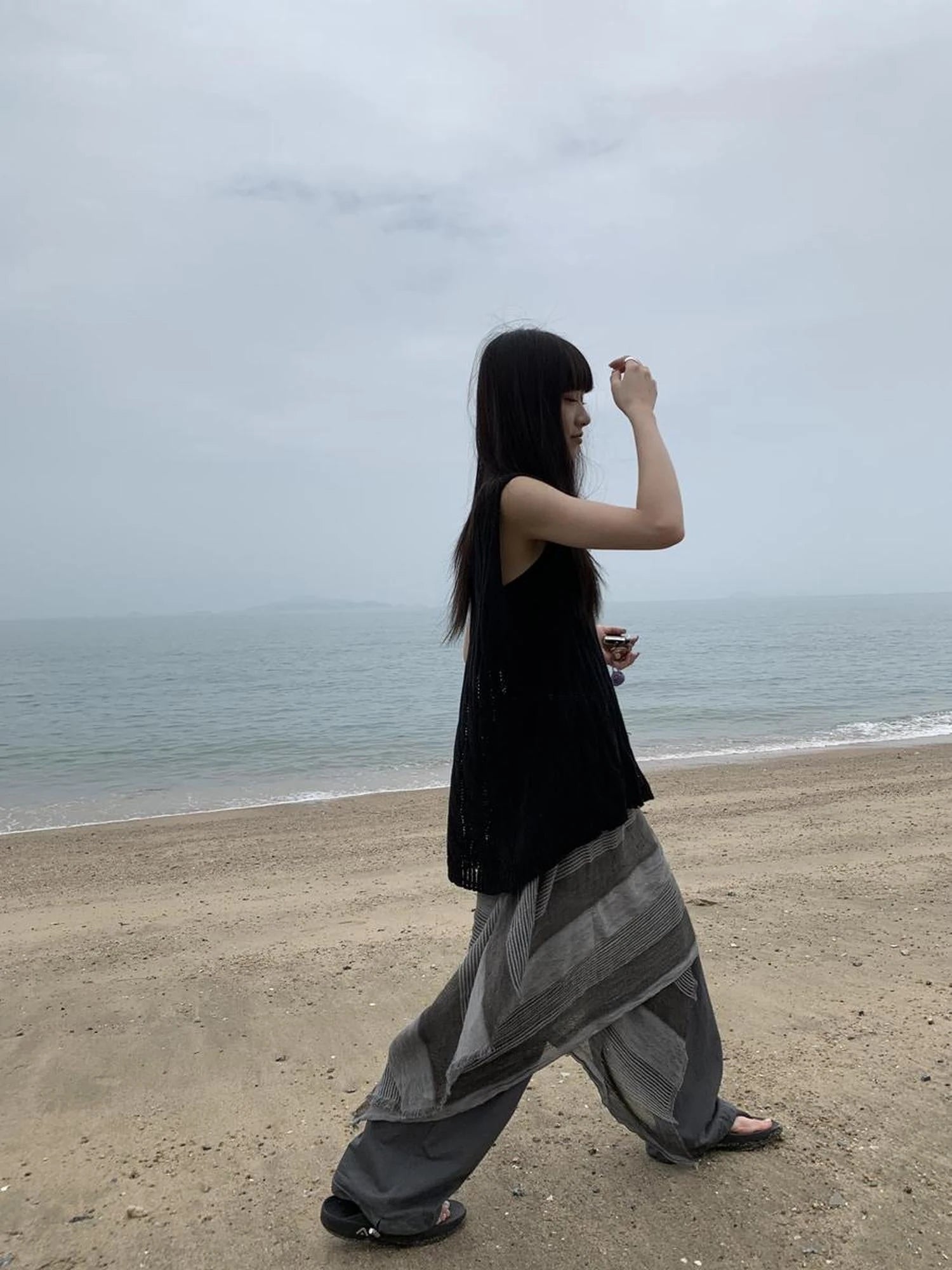 Summer Stripe Layered Slip Skirt