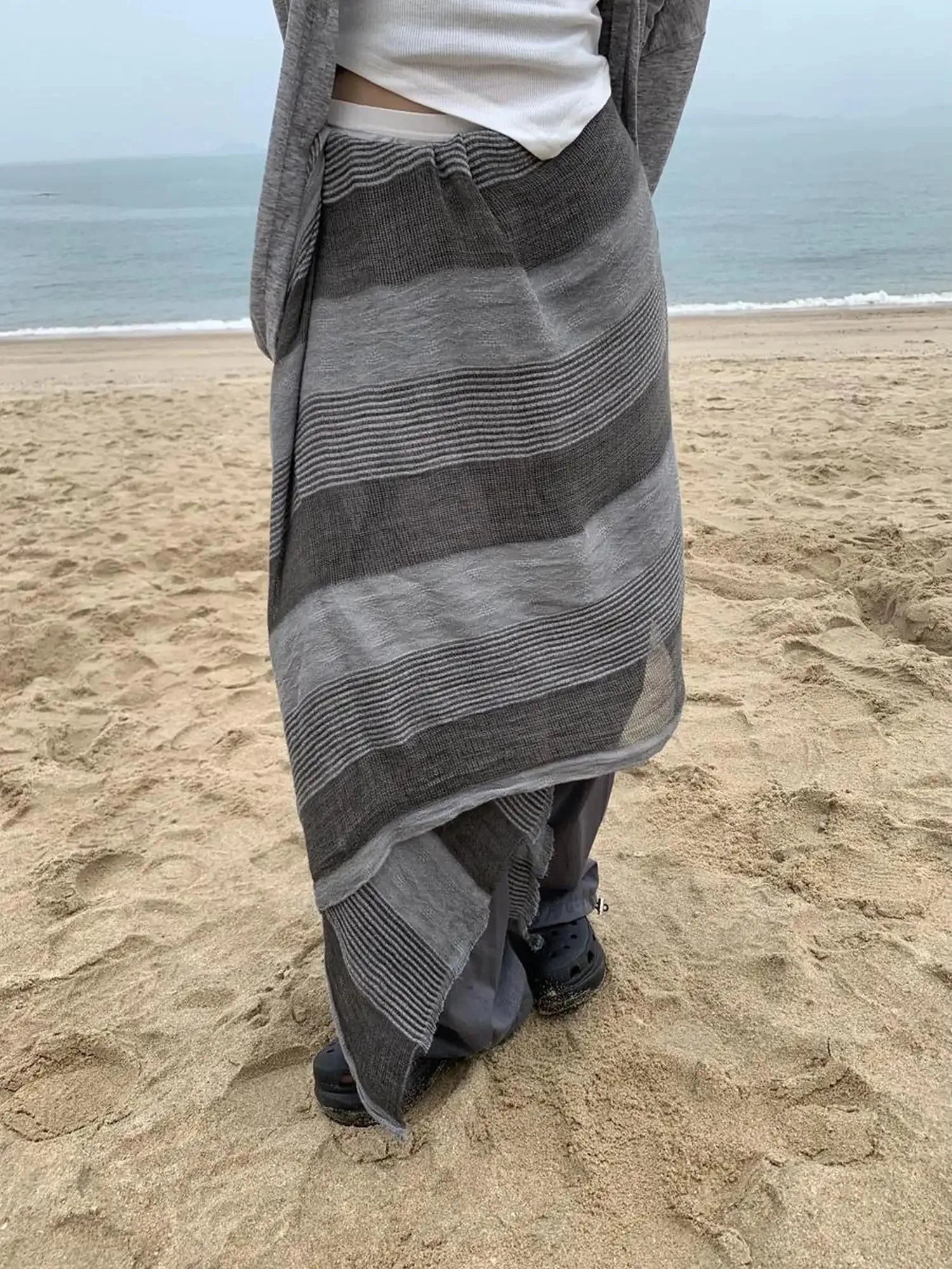 Summer Stripe Layered Slip Skirt