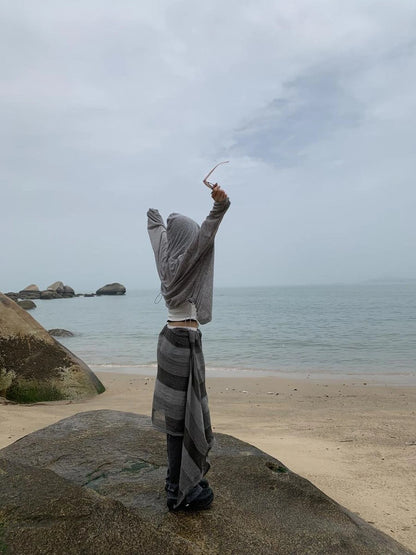 Summer Stripe Layered Slip Skirt