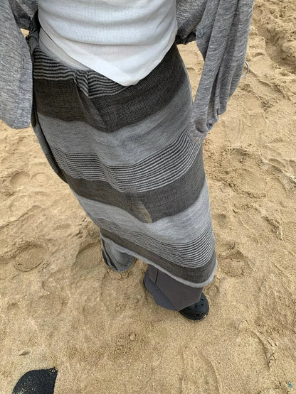 Summer Stripe Layered Slip Skirt