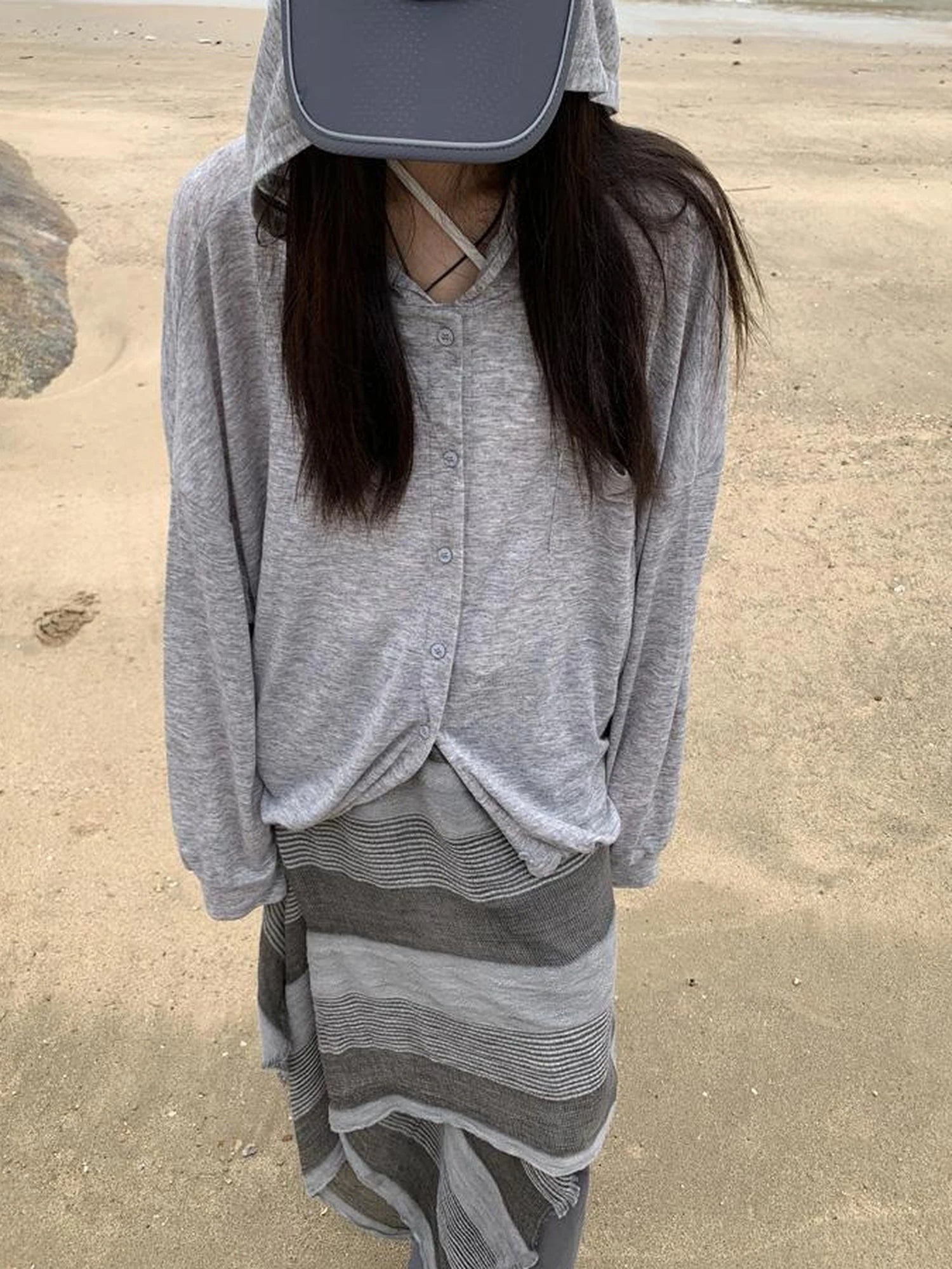 Summer Stripe Layered Slip Skirt