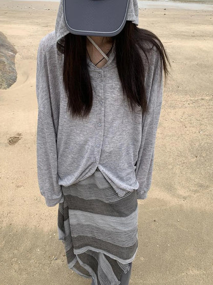 Summer Stripe Layered Slip Skirt