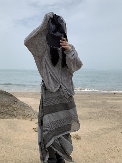 ang project Summer Stripe Layered Slip Skirt