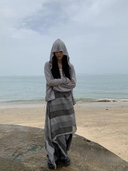 Summer Stripe Layered Slip Skirt