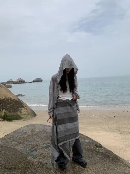 Summer Stripe Layered Slip Skirt