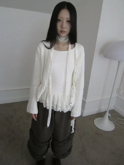 ang project Textured Knit Dress With Scarf And Layered Skirt T-shirt