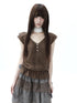 ang_project_Textured_Pleated_Ruffle_V-neck_Flutter_Sleeve_Women&