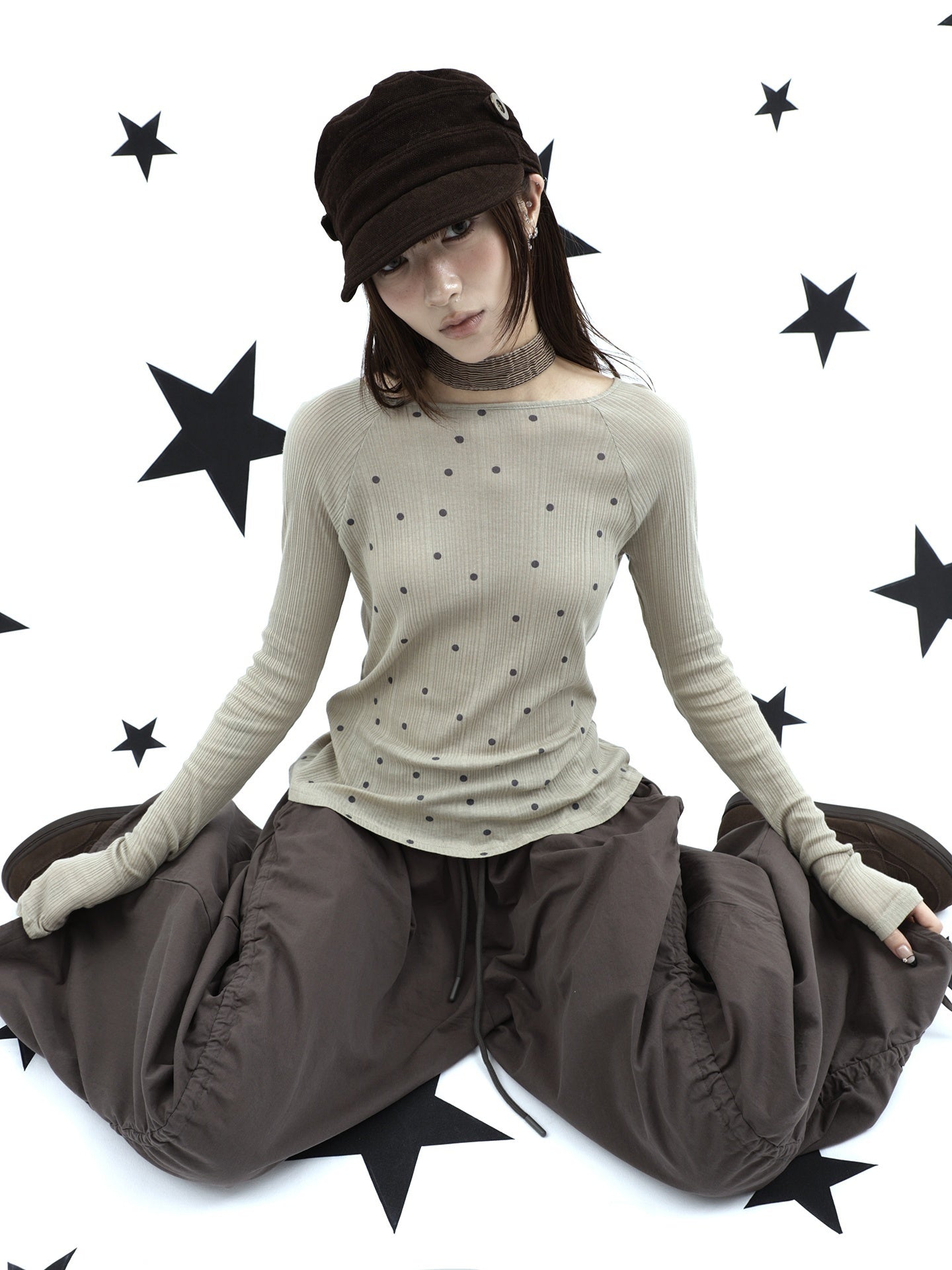 ang_project_Textured_Polka_Dot_Vertical_Stripe_Slim_Women&