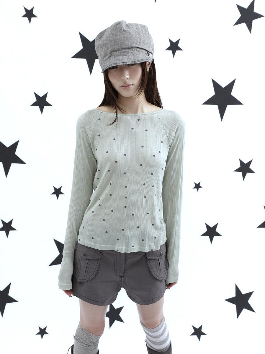 ang project Textured Polka Dot Vertical Stripe Slim Women&