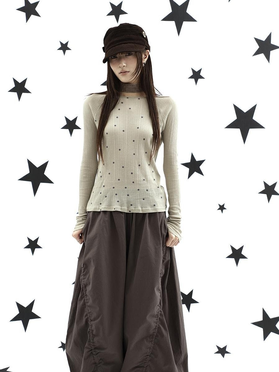 ang project Textured Polka Dot Vertical Stripe Slim Women&