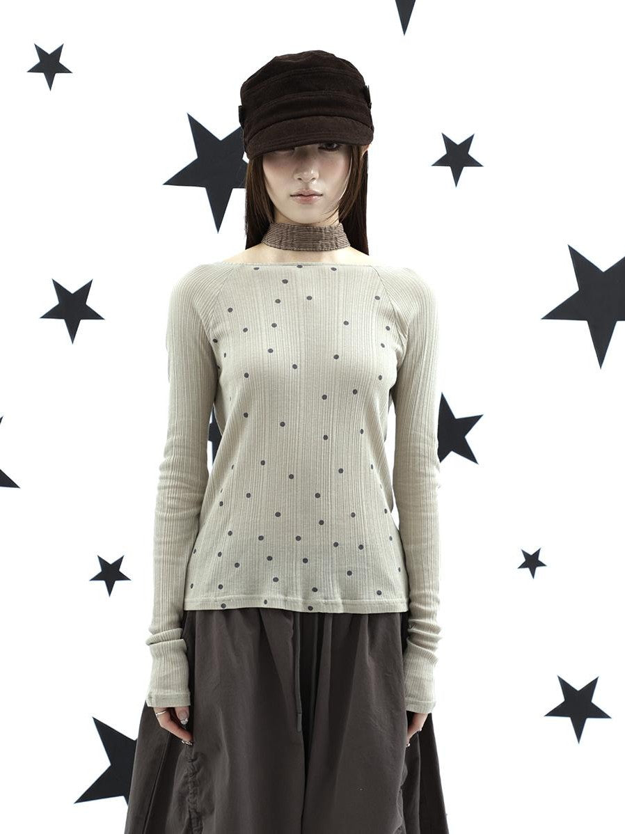 ang project Textured Polka Dot Vertical Stripe Slim Women&