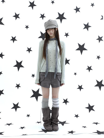 ang project Textured Polka Dot Vertical Stripe Slim Women&
