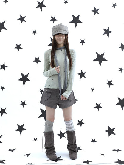 ang project Textured Polka Dot Vertical Stripe Slim Women&