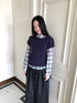 ang_project_Textured_Vintage_Round_Neck_Solid_Flutter_Sleeve_Women&