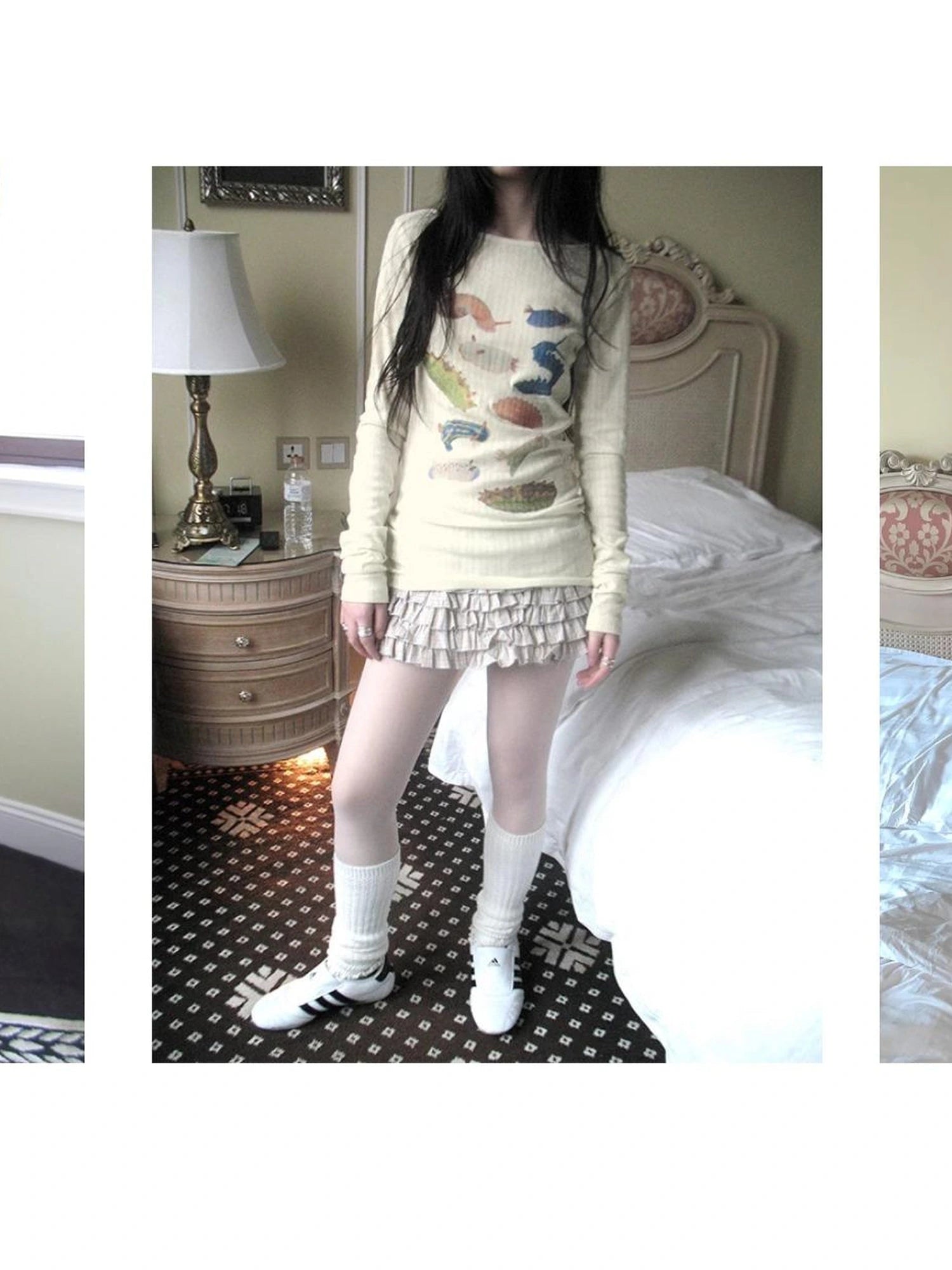 Tiered Sweet Plaid High Waisted Shorts Skirt With Elastic Waistband