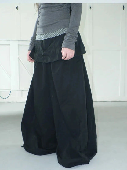 ang project Two Tier Layered Wide Leg Pants Pants