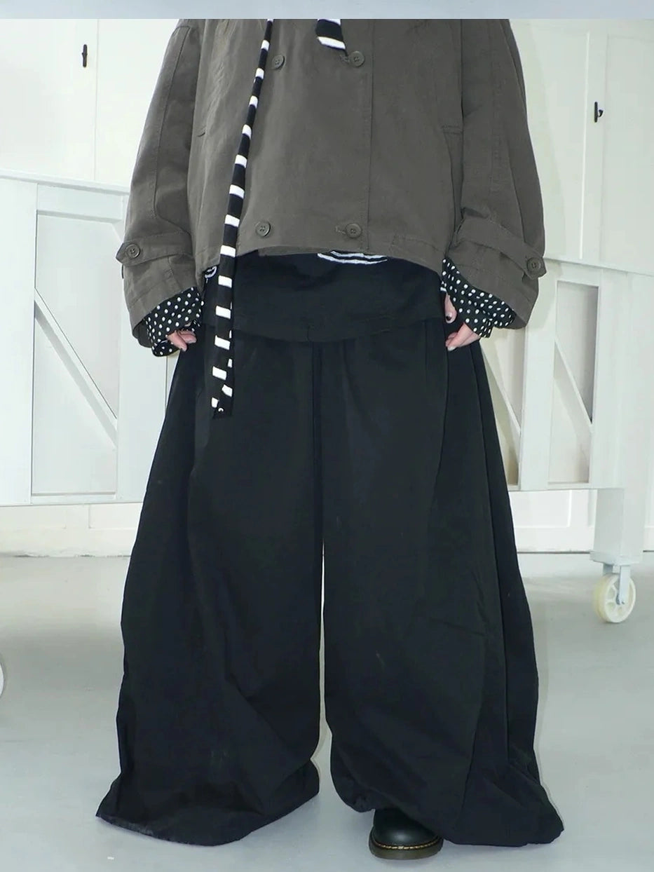 ang project Two Tier Layered Wide Leg Pants Pants