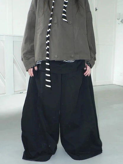 ang project Two Tier Layered Wide Leg Pants Pants