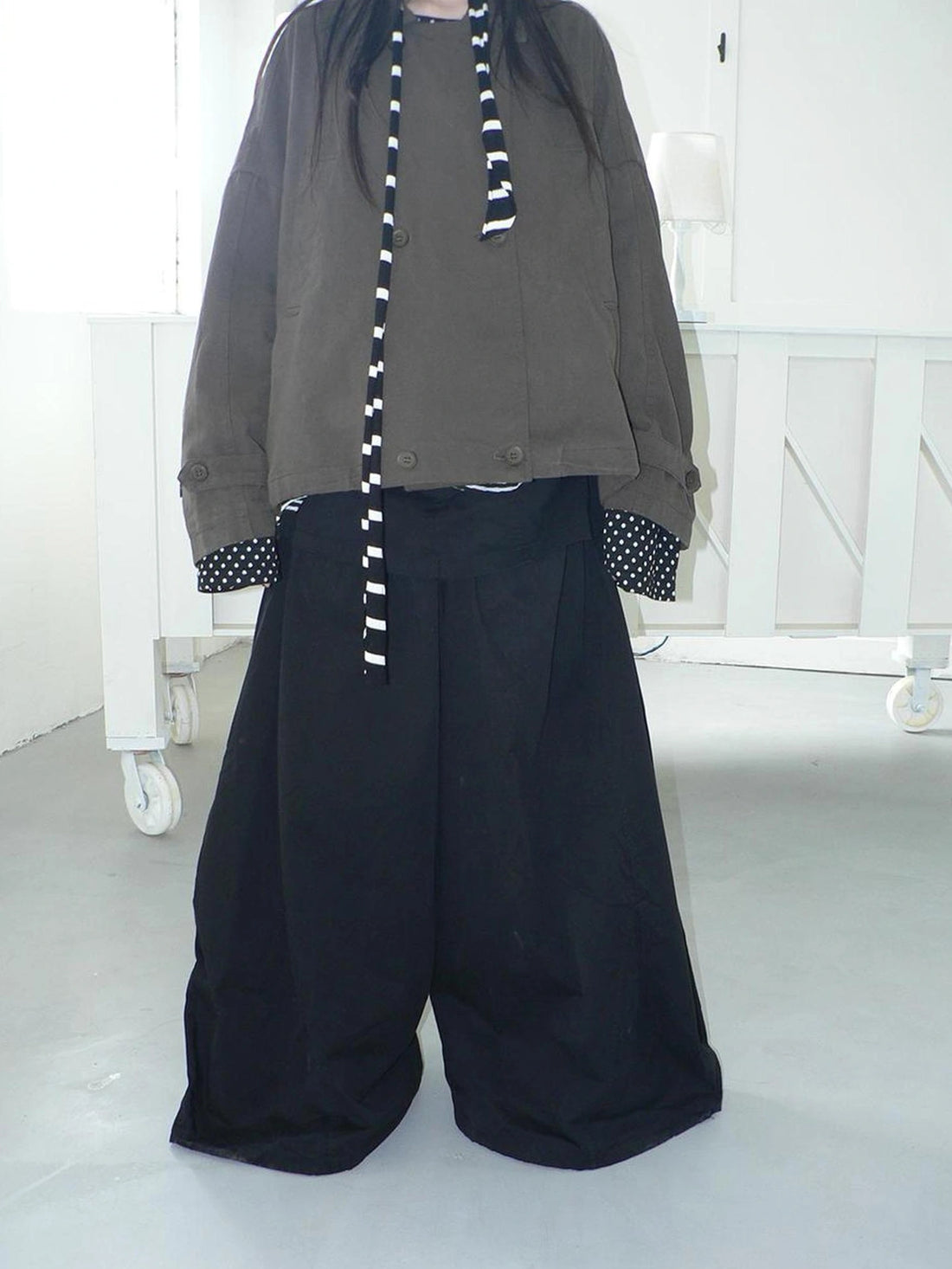 ang project Two Tier Layered Wide Leg Pants Pants