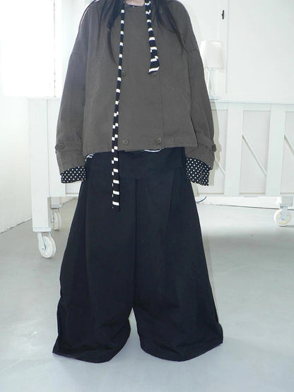 ang project Two Tier Layered Wide Leg Pants Pants