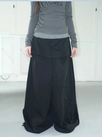 ang project Two Tier Layered Wide Leg Pants Pants