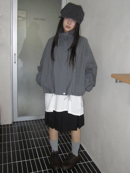 ang project Utility Zipper Jacket With Adjustable Hood Jacket