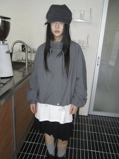 ang project Utility Zipper Jacket With Adjustable Hood Jacket