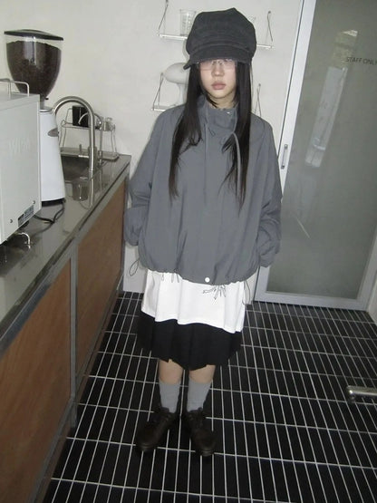 ang project Utility Zipper Jacket With Adjustable Hood Jacket