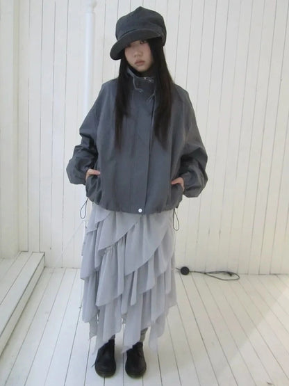 ang project Utility Zipper Jacket With Adjustable Hood Jacket