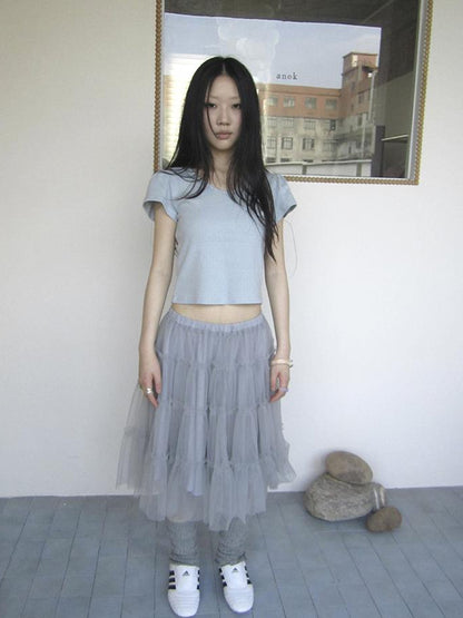 Updateang project V-Neck Crop Top With Small Wing Sleeves