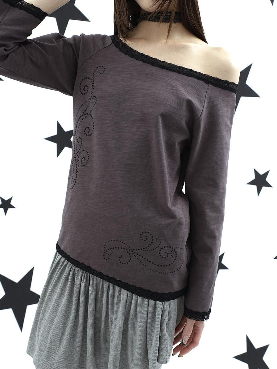 ang project Vine Print Lace Splice Convertible Women&