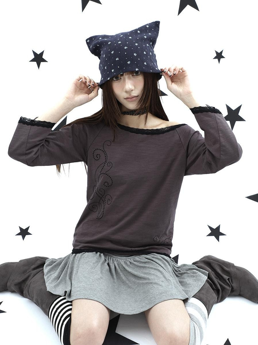 ang project Vine Print Lace Splice Convertible Women&