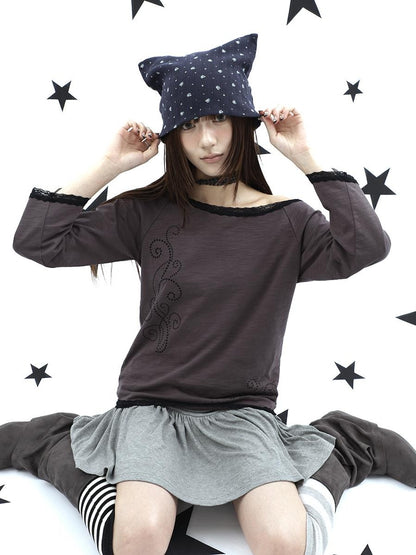 ang project Vine Print Lace Splice Convertible Women&
