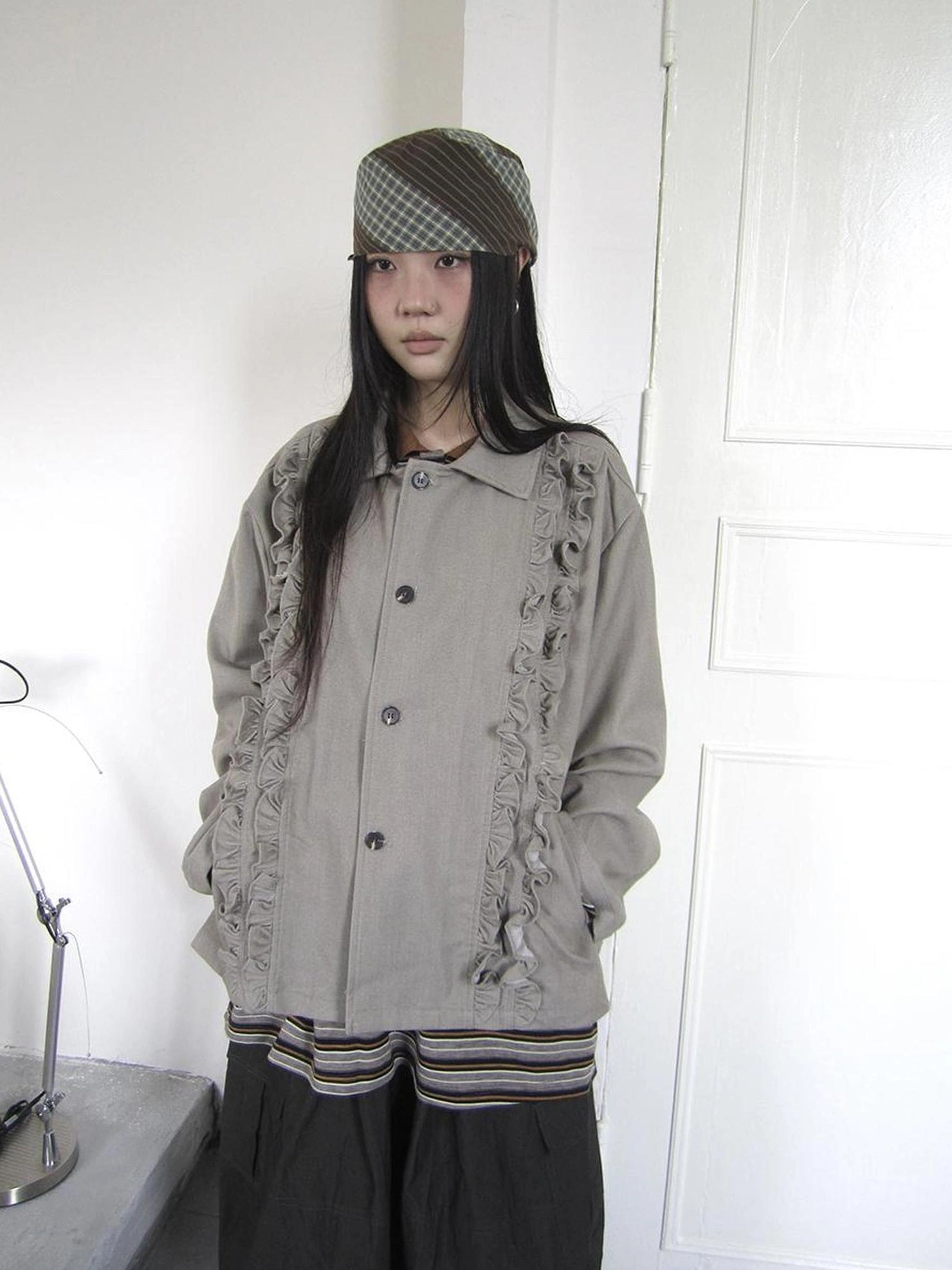 ang project Vintage Autumn Notched Collar Single Breasted Wool Coat Jacket