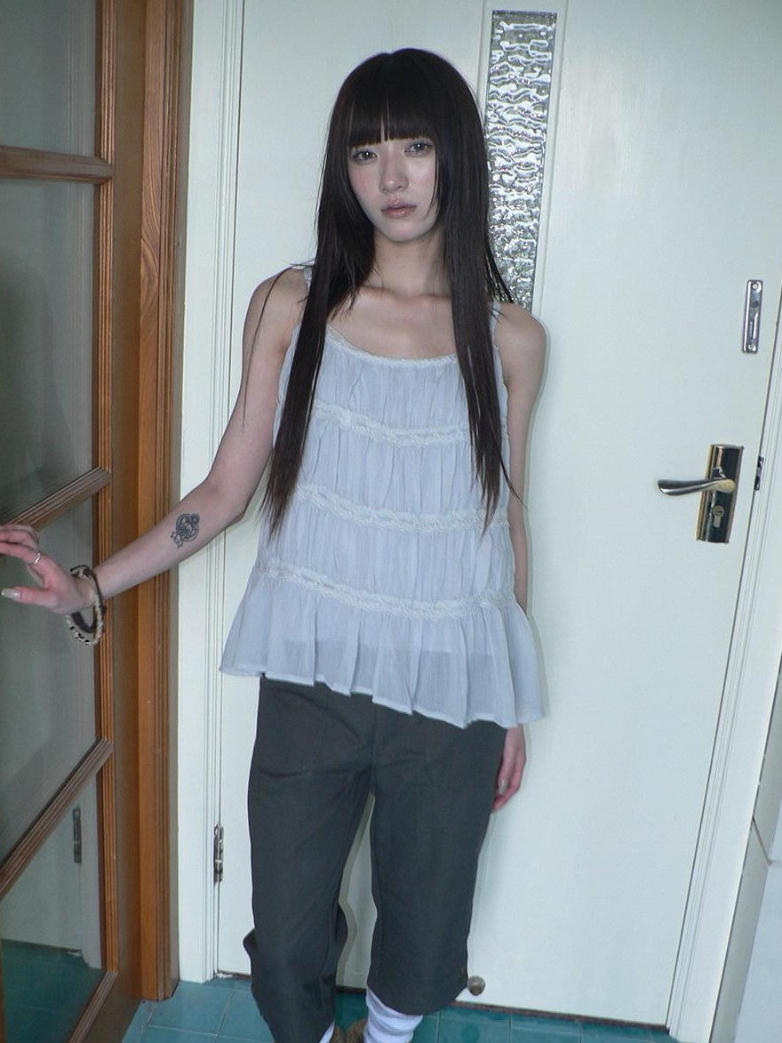 ang project Vintage Ballet Pleated Lace Panel Women&
