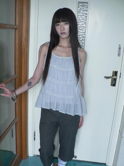 ang project Vintage Ballet Pleated Lace Panel Women&