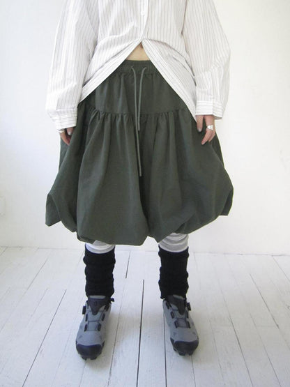 Vintage Puffrock mit Schleife in der Taille 