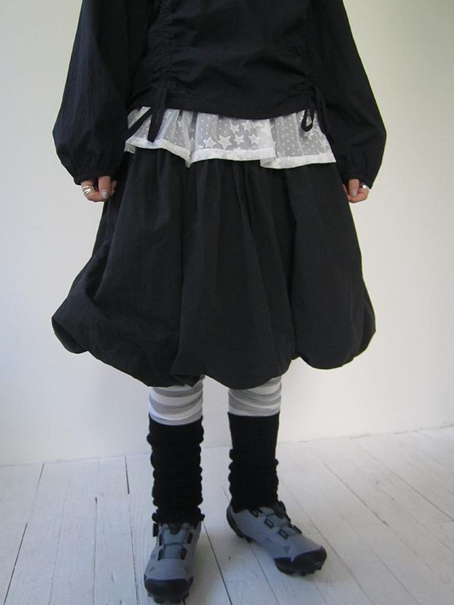 Vintage Puffrock mit Schleife in der Taille 