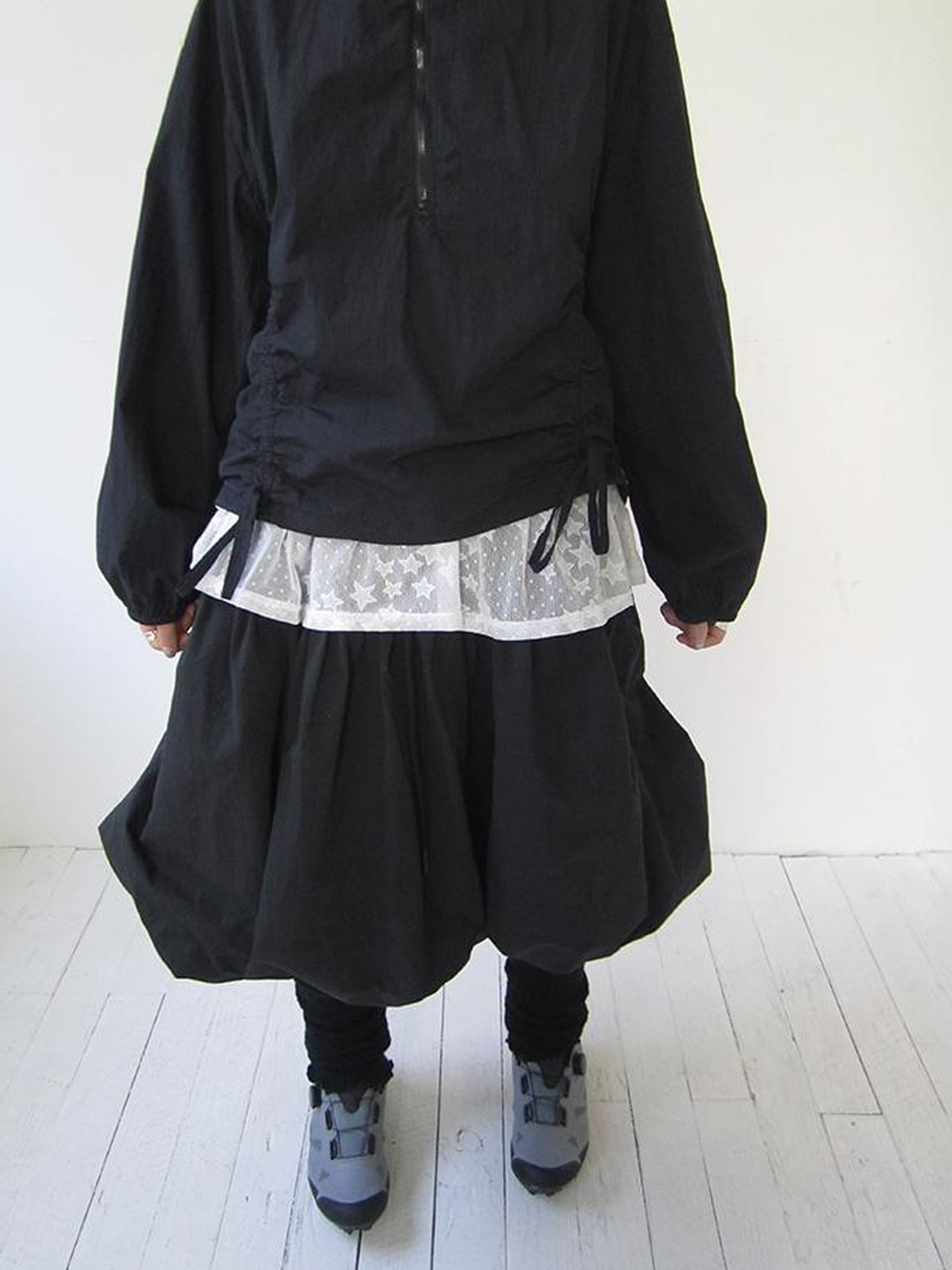 Vintage Puffrock mit Schleife in der Taille 