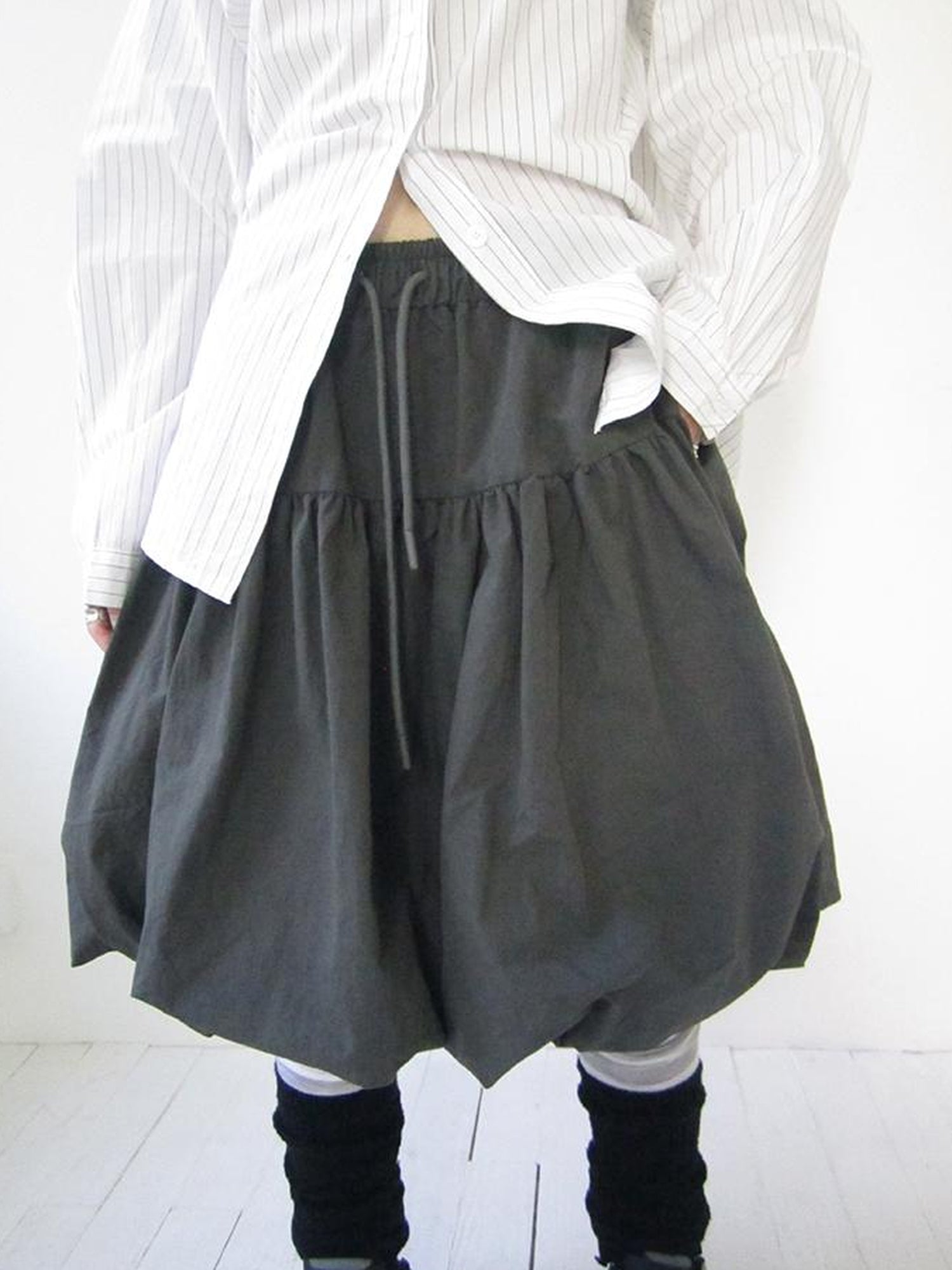 Vintage Puffrock mit Schleife in der Taille 