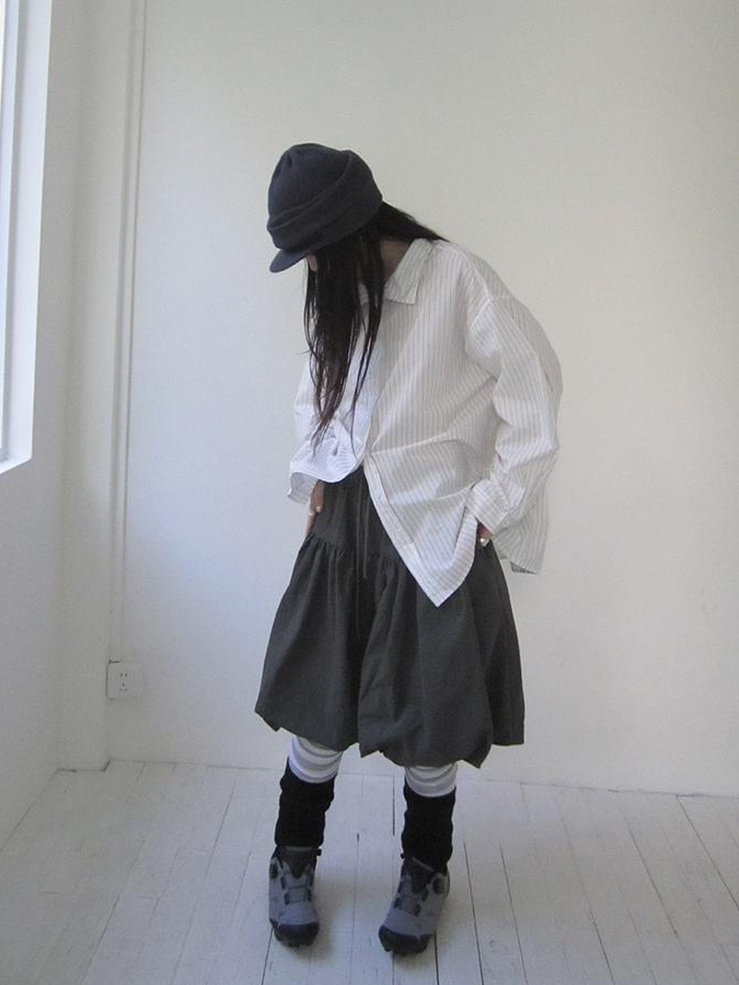 Vintage Puffrock mit Schleife in der Taille 