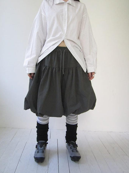 Vintage Puffrock mit Schleife in der Taille 