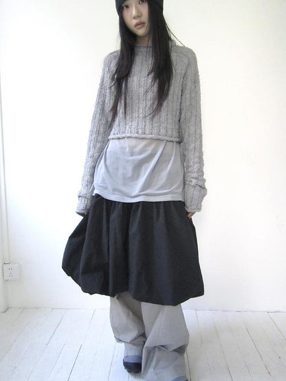 Vintage Puffrock mit Schleife in der Taille 