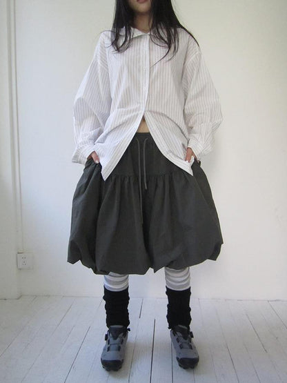 Vintage Puffrock mit Schleife in der Taille 